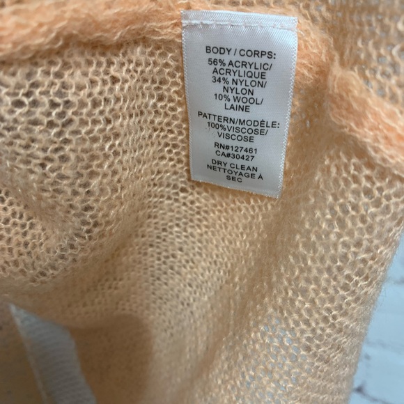 Wildfox White Label Semi Sheer Bow Tie Knit Sweater Size M 46” - Picture 3 of 4